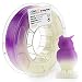AMOLEN 3D Printer Filament, UV/Sunlight Color Change to Purple PLA Filament 1.75mm +/- 0.03 mm, 200G/0.44lb, Includes Sample UV Color Change to Blue Filament - 100% USA