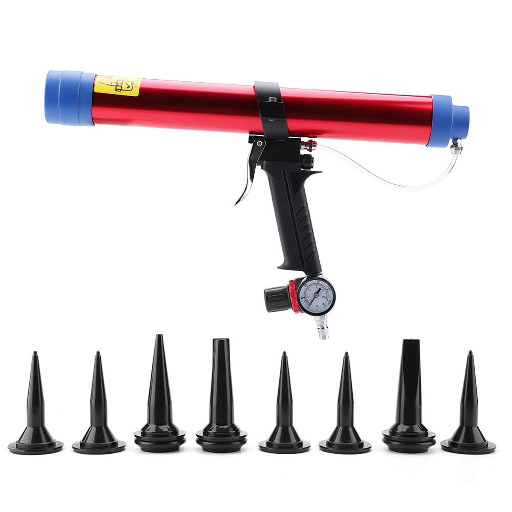 Pistola Silicone Pneumatica per Sigillante Cartucce 300ml-600ml Senza Troppopieno per Edilizia