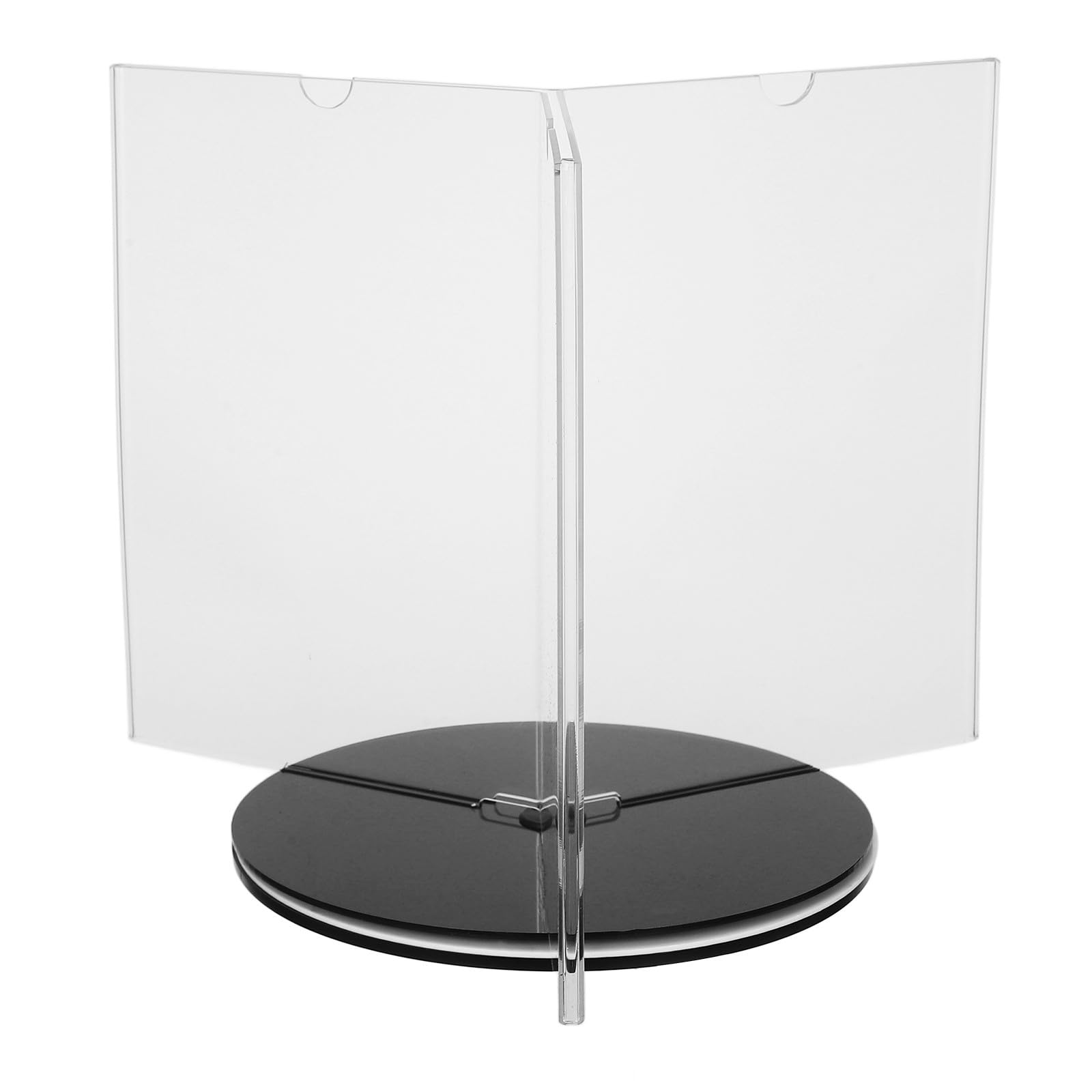 KICHOUSE Porta Menú Giratorio de Seis Lados en Acrílico Transparente Soporte para Letreros de Mesa, Adecuado para Exhibición de Menús en Eventos y Locales