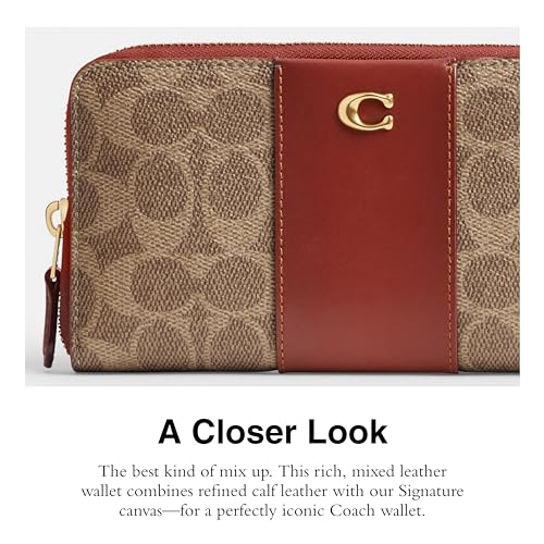 Coach Accordion Zip, Tan Rust4