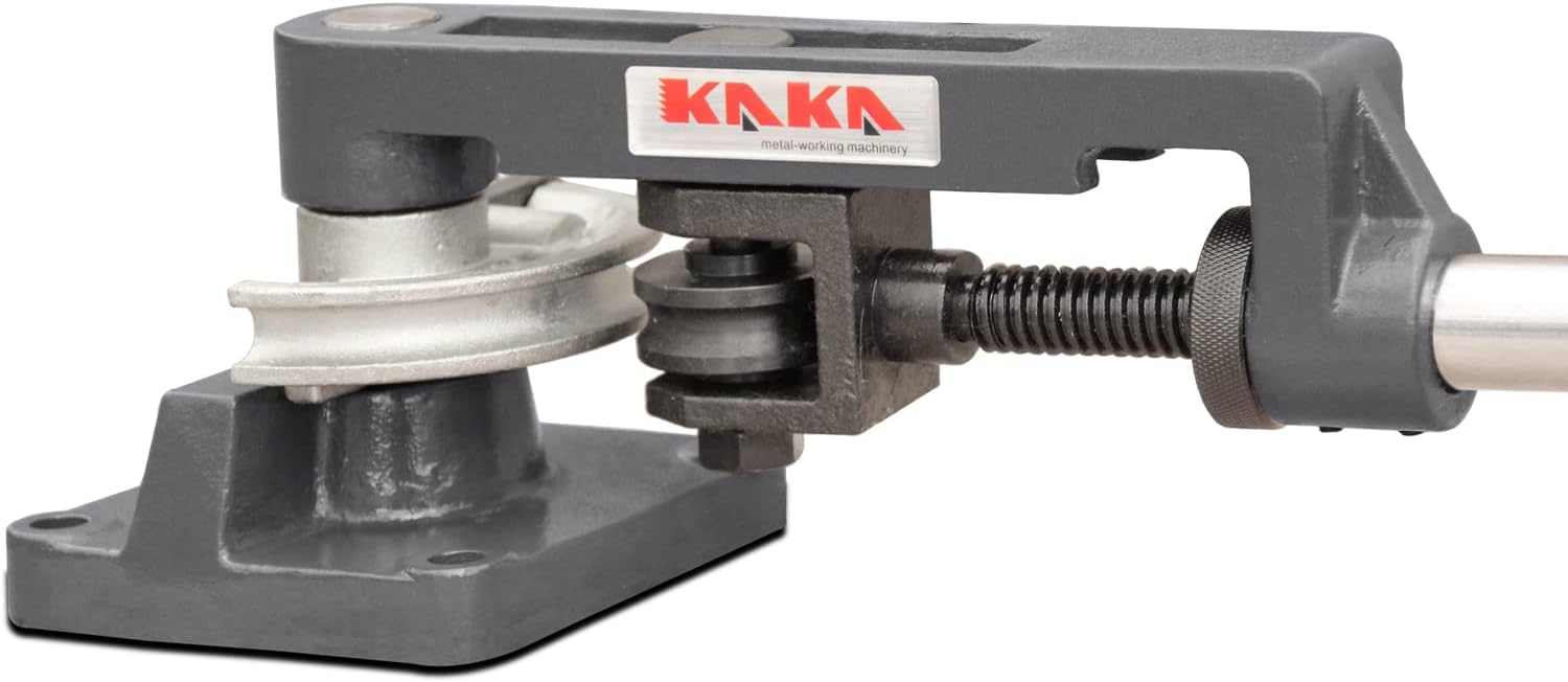 KAKA INDUSTRIAL Manual Pipe Bender MY-22 Kit with 8 Dies, for 3/8" to 1" Round and Square Tube, 180-Degree Bend, Bench Mount or Portable Use