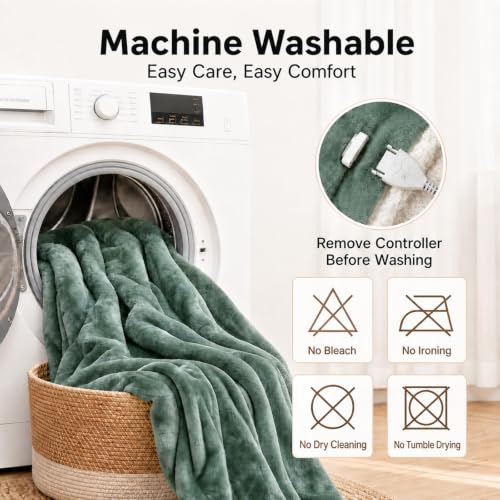 COZYTY Electric Blanket Full 72"x84", 10 Hours Auto Off, Machine Washable by COZYTY - Used condition - Image 7