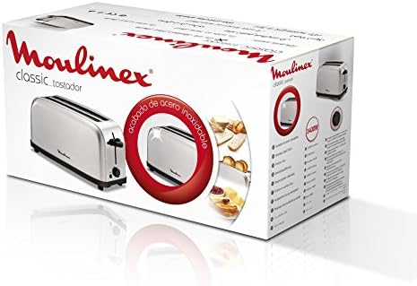 Moulinex Classic 2 Reb toster, moc 1400 W, stal nierdzewna, szary