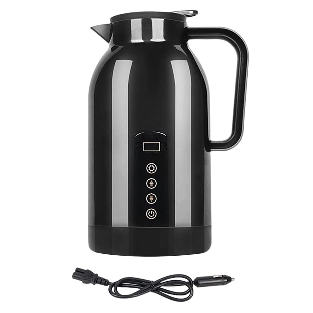 Bollitore Elettrico Piccolo Baceyong 12v 350 Ml In Acciaio Inossidabile Auto Elettrica Bollitore Elettrico, Tazza Di Riscaldamento Thermos Di Viaggio Portatile, Cucina Per Il Caffè Da Tè Al Latte Bevanda Acqua, Nero