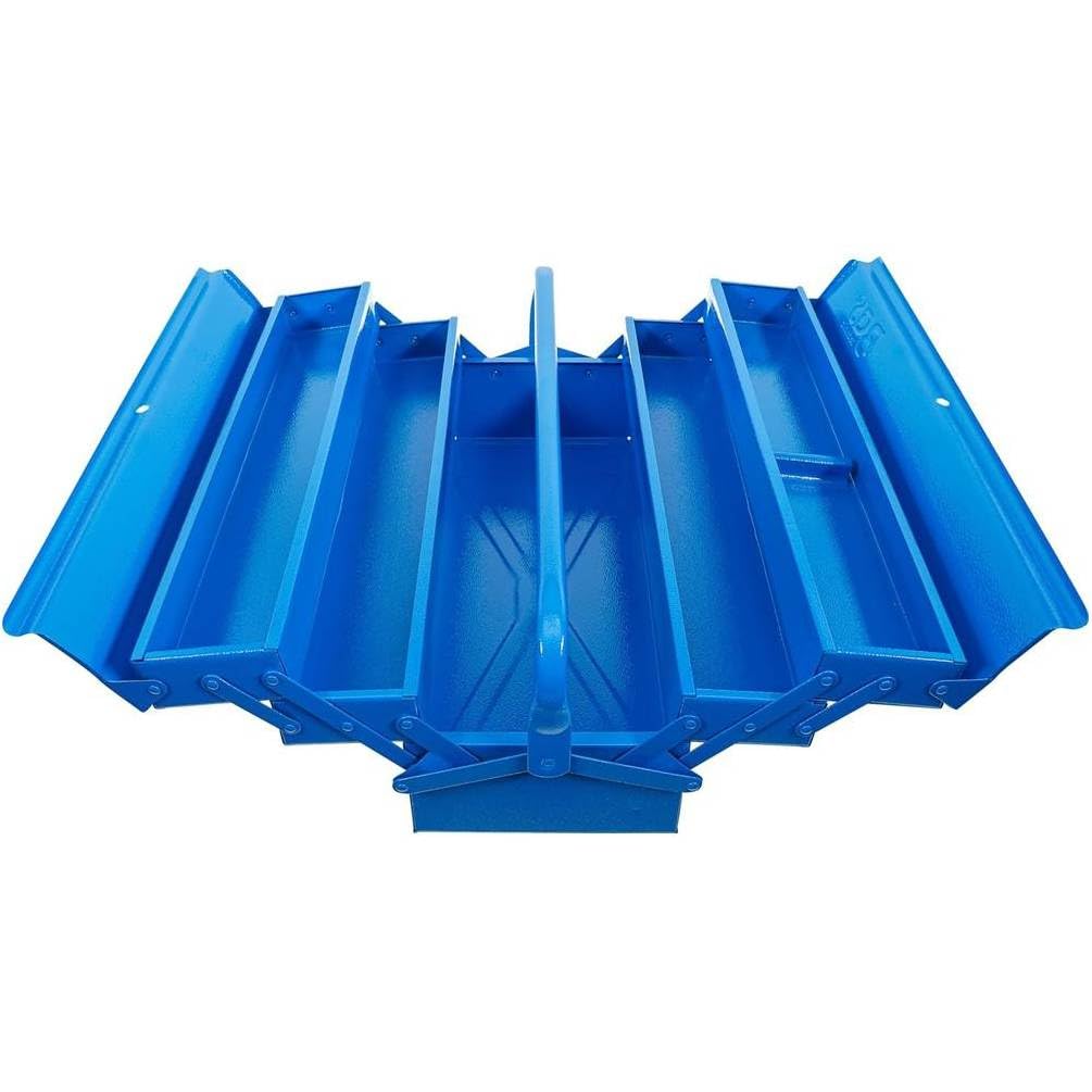 Caisse à Outils Métallique Vide 530 x 200 x 200 mm - 5 Compartiments - Solide et Pratique, Pro - D-Work