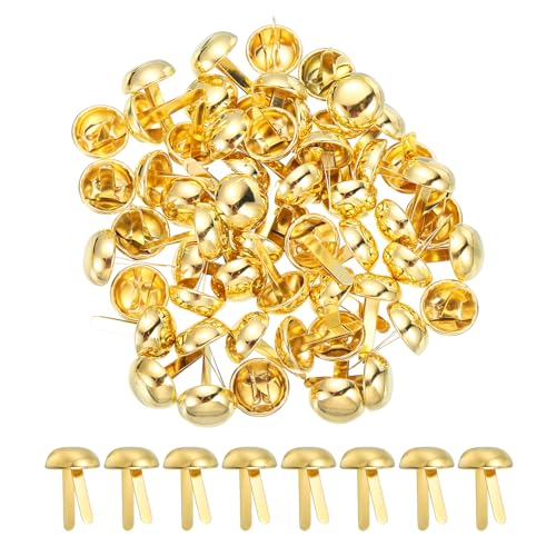 PATIKIL 80個の釘ペーパーファスナー 15 x 22 mmの金属製ラウンドヘッドスプリットピン スク ラップブッキングレザークラフト装飾DIY用品 金