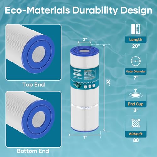 Image of CCP320 Pool Filter Cartridges Compatible with PCC80, C-7470, PCC80-PAK4, FC-1976, Clean&Clear Plus 320, R173573, 178580, 817-0081, 4 x 80 sq.ft, 4Pack