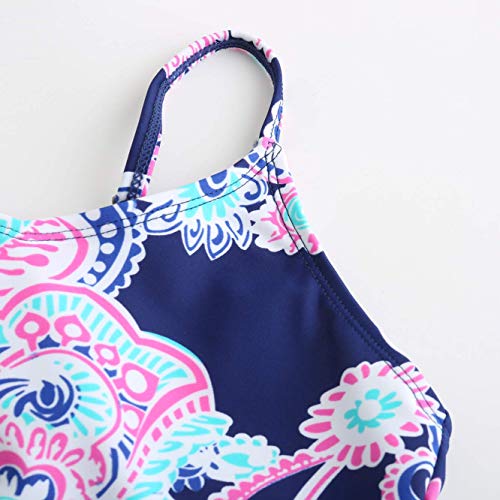 Image of Girls One Piece Swimsuits Hawaiian Ruffle Swimwear Kids Summer Bathing Suit 3-14 Years