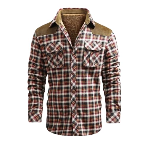 Chemise d'hiver décontractée en polaire chaude pour homme