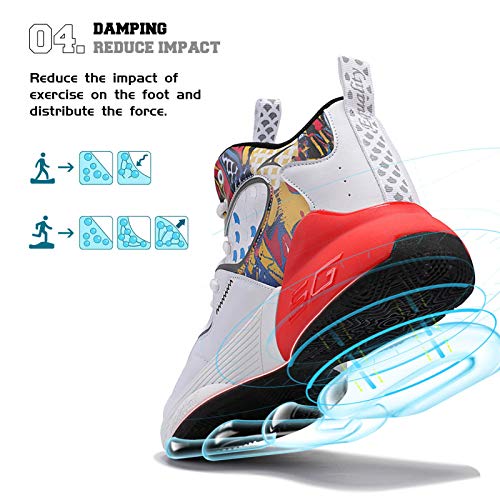 Tênis de basquete infantil Wetike cano alto tênis para uso ao ar livre durável tênis esportivo (cria