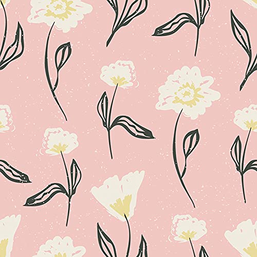 Papier Peint Fleurs Florales Lessivable pour Masquer Imperfections de Mur - 3