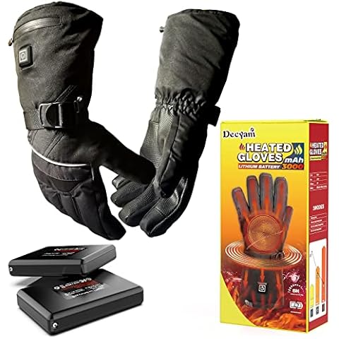 Decyam Heated Gloves Rechargeable Hand Warmers - Electric Touchscreen Winter Gloves for Men Women for Motorcycle Cycling Motorbike Hiking Riding Cover