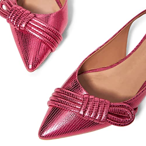FSJ Women Stylish Pointed Toe Low Heel Flats Slip On Slingback Casual Summer Walking Daily Office Ladies Shoes Size 4-15 US3