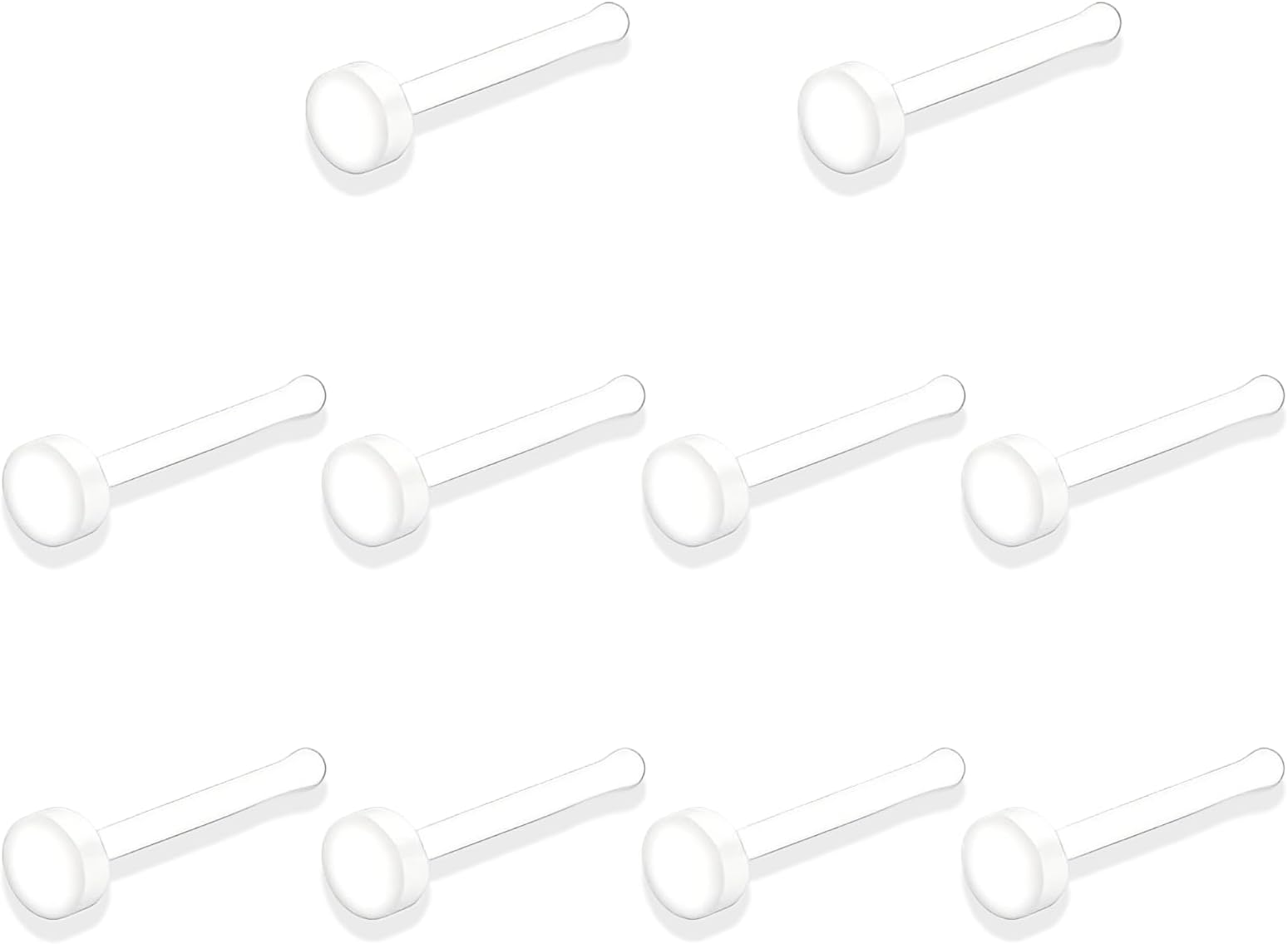 Clear Piercing Retainers, 10 Pcs Clear Nose Stud Invisible Lip Bar Earring Piercing Jewelry, Acrylic Bioflex Nose Stud Retainer for School Daily Work
