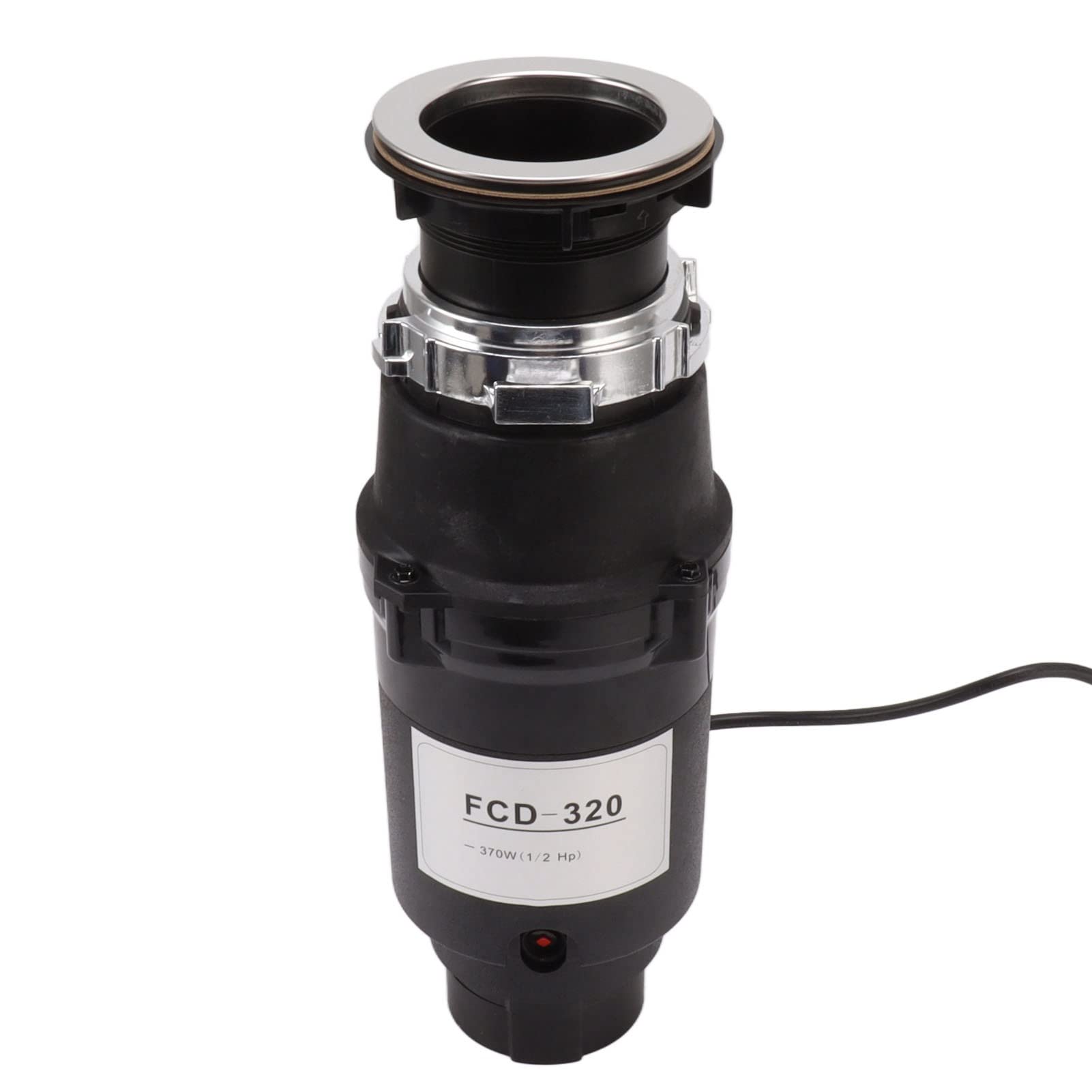 Triturador de Residuos 1050ml Capacidad 1/2 370W, Acero Inoxidable y de Reinicio por Sobrecarga para Fregadero de Cocina, Instalación Sencilla