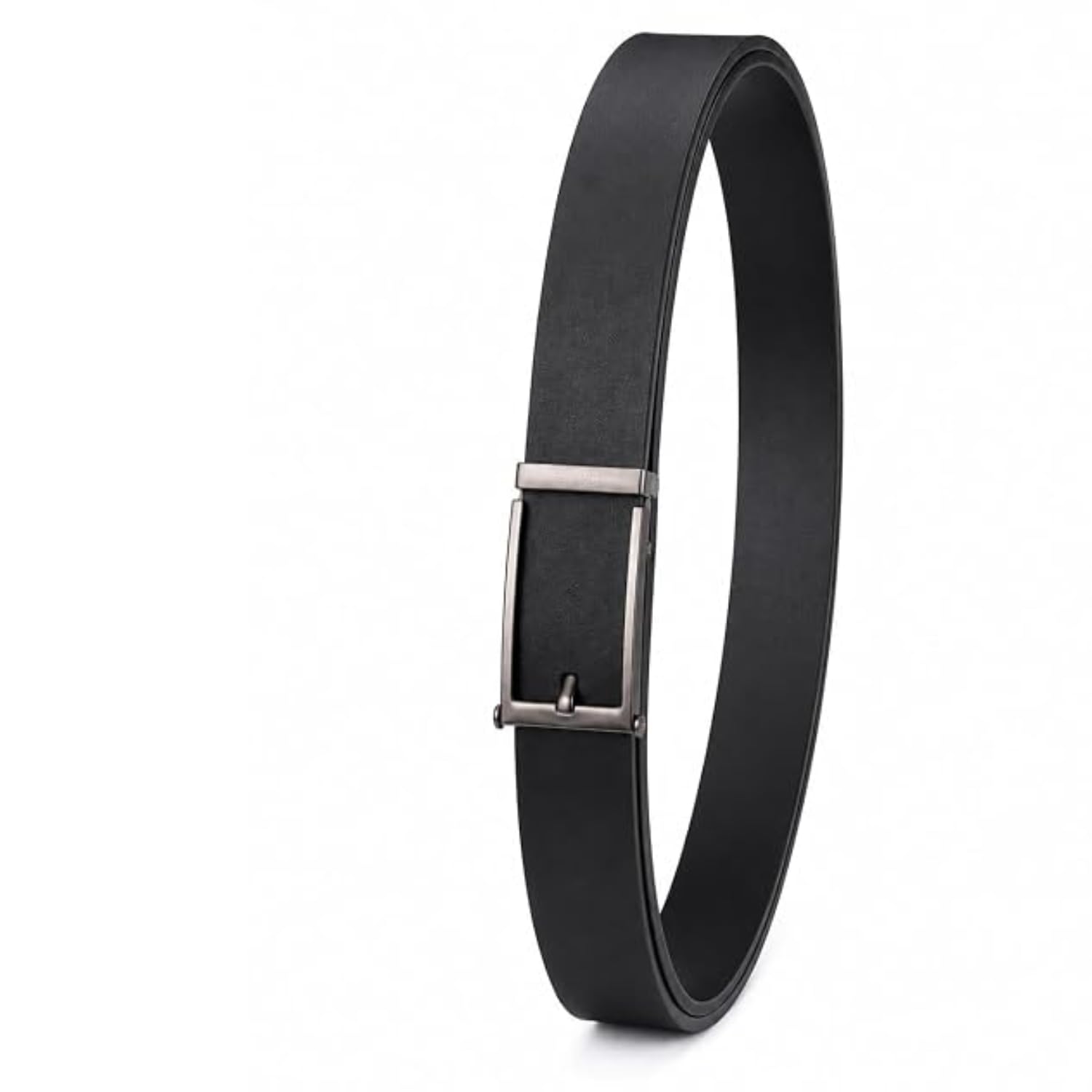 Men's Genuine Leather Formal Belt for Men | Premium Black Leather Belt with Durable Metal Buckle | Adjustable Classic Waist Belt for Offic Casual & Party-image-12
