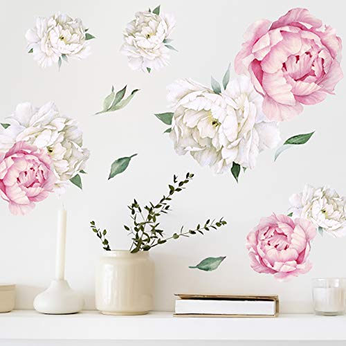 Vinilos Decorativos Flores Acuarela Peonías