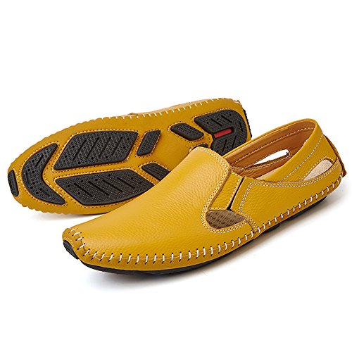 Image of Men's Driving Shoes Leather Slipper Casual Slip on Loafers