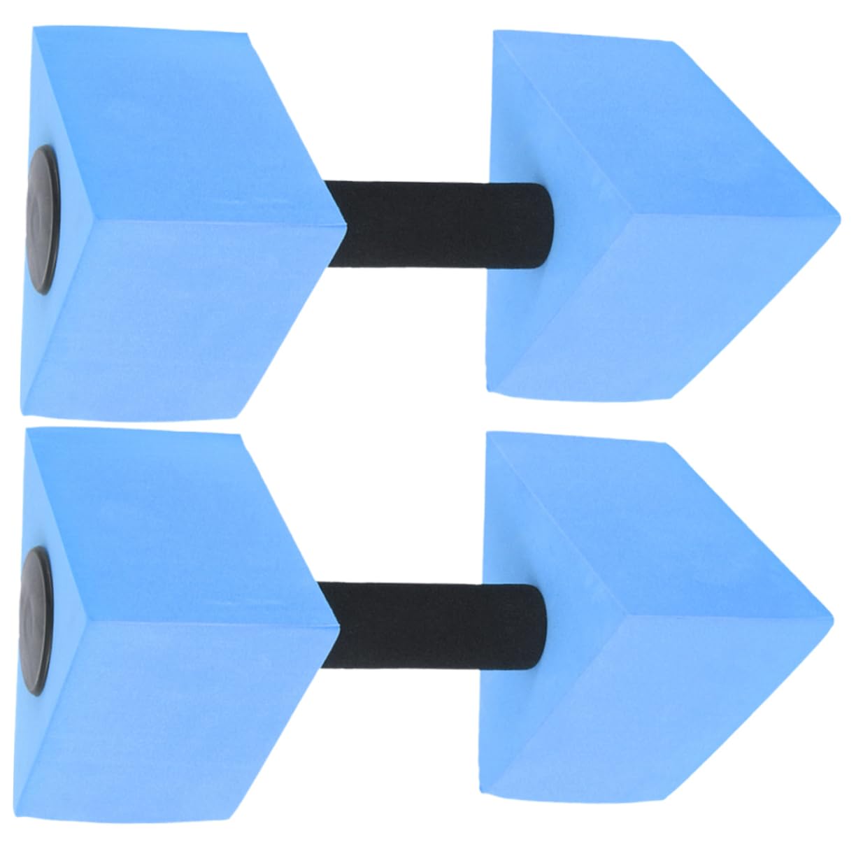 VICASKY 2pcs Ergonomic Water Dumbbells for Pool Exercise Eva Lightweight Barbell Weights for Aquatic Fitness Rehab Strength Training