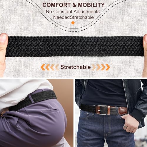 Golf Belts for Men, Mens Gifts Woven Braided Belts Mens Accessories for Golf Casual Pants Shirts Jeans4