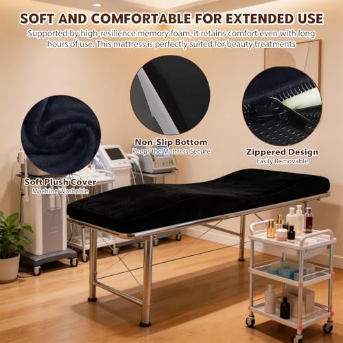 Kosmetik Matratze für Wimpernverlängerungen, 180x60 cm Wimpern Bett Matratze Wimpern, Schönheitssalon-Bettmatratze, Massagetisch Lash Bett, Massagebett-Topper Wimpernbett für Kosmetikliege Spa-Massage