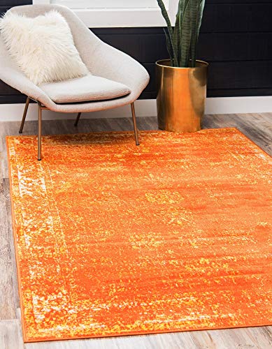 Unique Loom Sofia Traditional Area Rug, 4' 0 x 6' 0, Orange