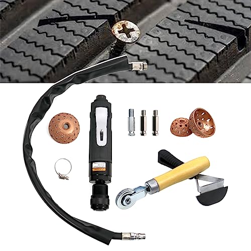 Image of Sporacingrts Tire Repair Set Includes 2500rpm Low Speed Air Tire Buffer Tire Patch Roller Tire Inner Liner Scrapper 3Pcs Tungsten Steel Buffing Wheel 42mm 55mm