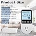 2 Pack Upgraded Watt Meter, Power Meter Plug Electricity Usage Monitor, Home Energy Monitor Consumption, Meter Sockets with Backlight, Overload Protection, 8 Modes Display