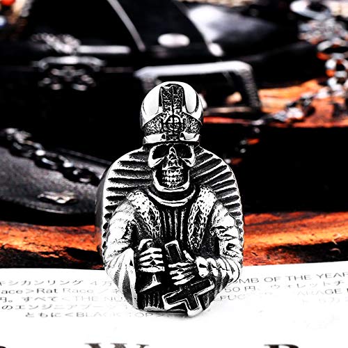 Image of Genuine Stainless Steel Ring Jewelry for Men Fashion Punk Biker Skull Rings