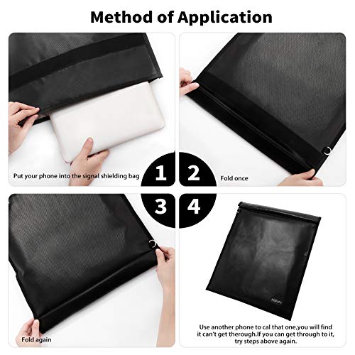 Image of Faraday Bag for Laptops (20 x 15 inches), Faraday Cage, Faraday Bags for Phones & Key Fobs, Fireproof & Water Resistant Bag, Anti-Theft Pouch, Anti-Hacking Case Blocker (Black)