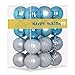 GameXcel Christmas Balls Ornaments for Xmas Tree - Shatterproof Christmas Tree Decorations Large Hanging Ball Sky Blue & Silver 2.5" x 24 Pack