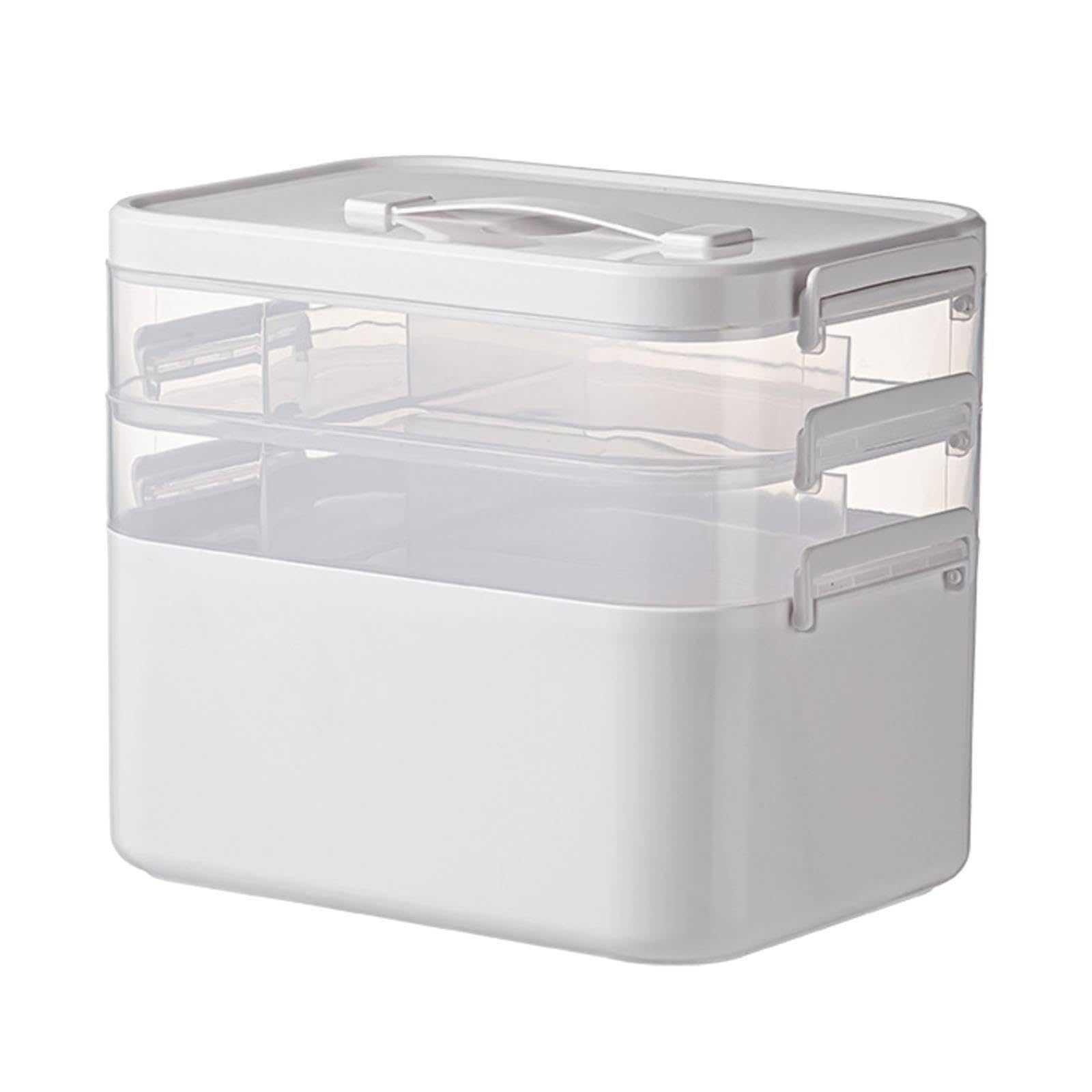 Qianly Contenitore Organizer Medico, Scatola di per casa e Soggiorno, 24x16.3x19.7 Cm 3