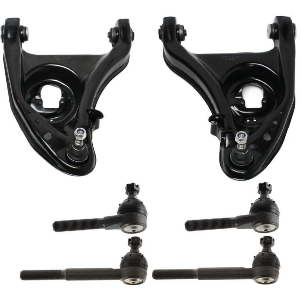 2pcs Control Arms 4pcs Tie Rod Ends Suspension Kit Front Lower Side Rubber Bushing for Lincoln,for Ford with Ball Joint(S) Stamped-Design 223-1396 520207