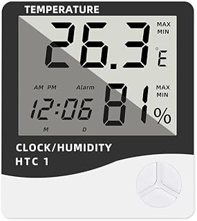 AERYS HTC-1 Digital Hygrometer Thermo-Meter Humidity Meter with Alarm Clock LCD Display (HTC1) Price In India