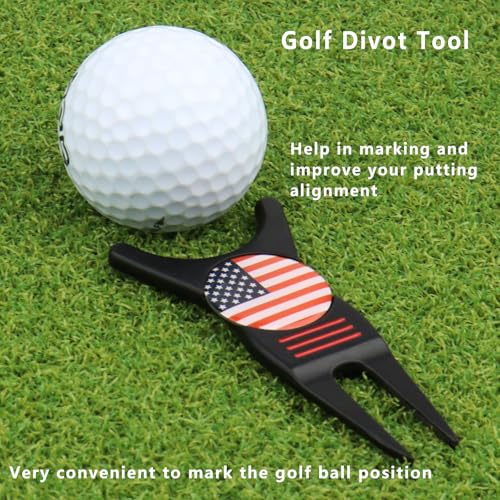 Wild Lily's Spring Golf Divot Repair Tool with Removable Magnetic Golf Ball Marker Alignment, Golf Divot Tool with Alignment Lines on Both Sides - Image 4
