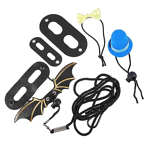 POPETPOP 1 Set Lagarto Leash Arnés Sombrero Bowtie Barbudo Dragón Lagarto Fiesta Foto Prop