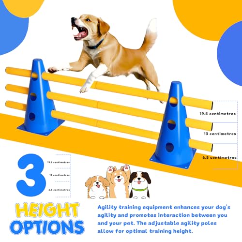 Trukafie 8er Agility Set Hunde Cavaletti Hund Hobby Horse Hindernisse