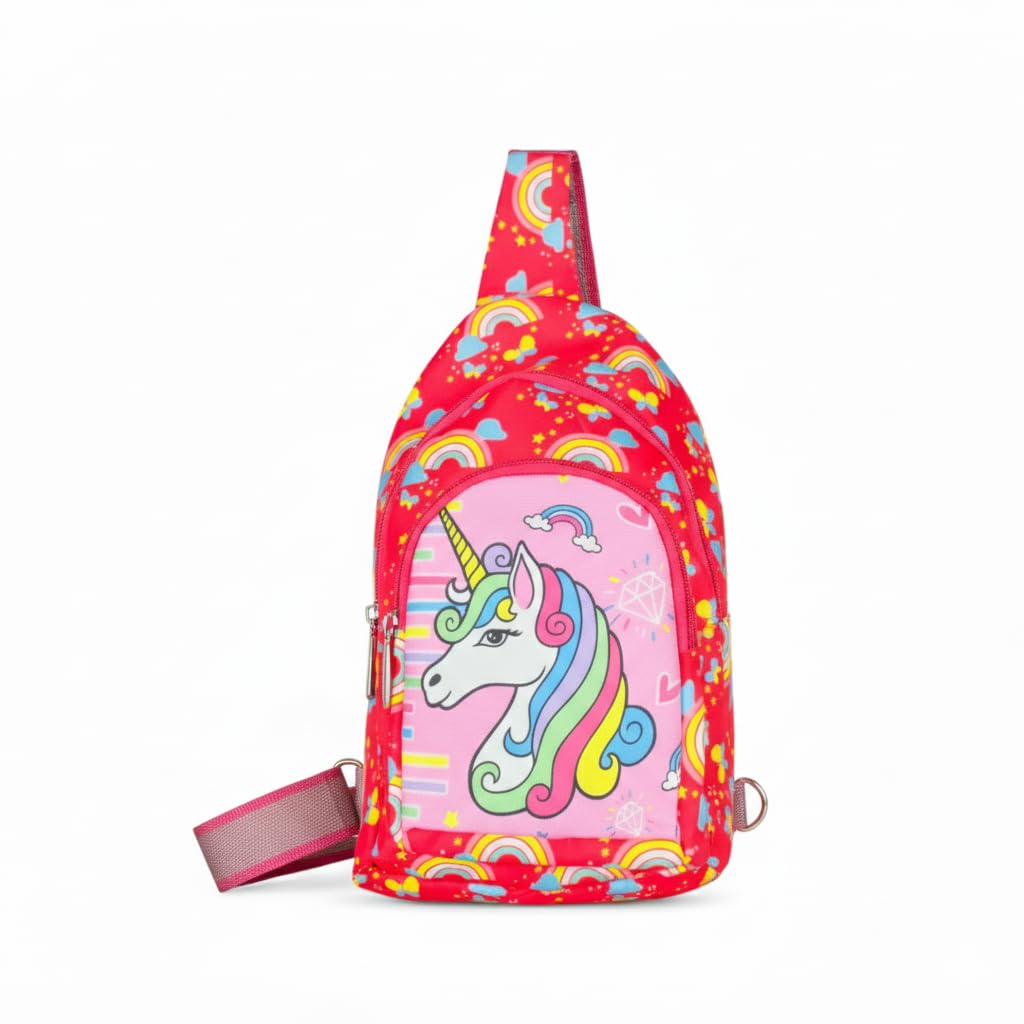 Print Colourful Cross body Bags for Boys and Girls Kids School, Picnic, Return Gifts
