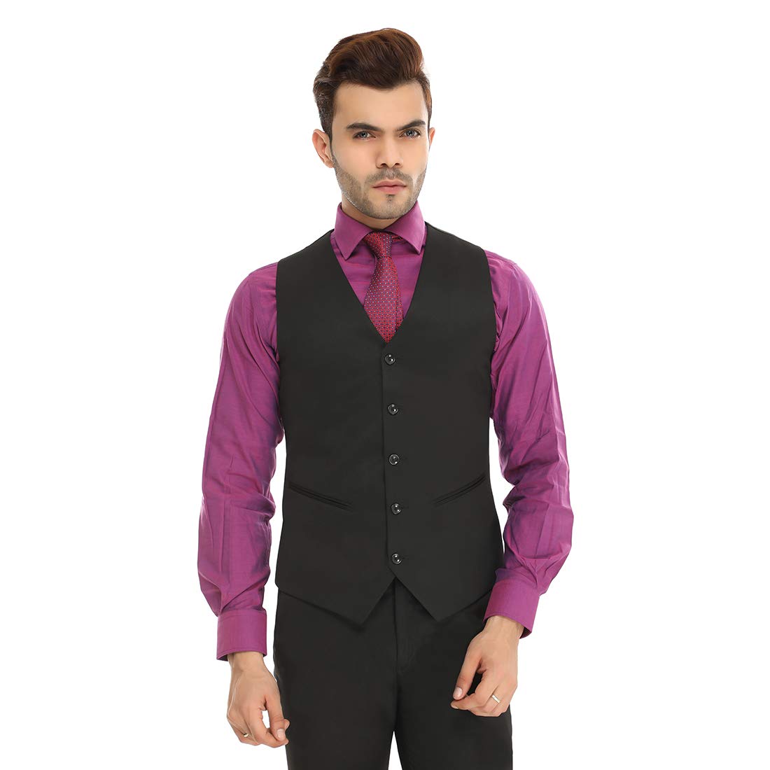 Men's Solid Waistcoat-image-49