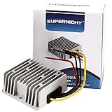 SUPERNIGHT DC/DC Waterproof Converter Regulator 48V Step Down to 12V 10A 120W for Golf Cart Power Module and Club Car