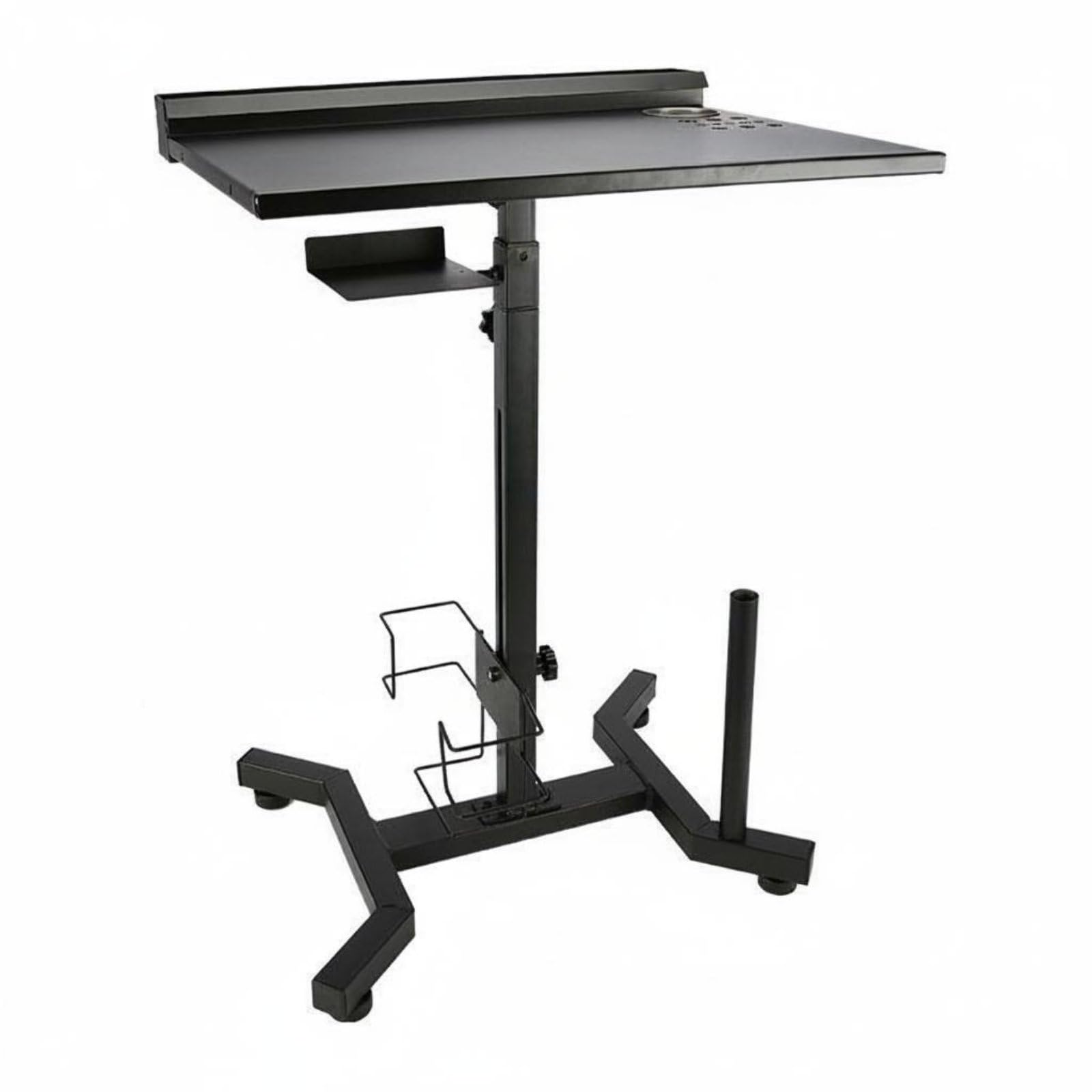 Professional Workstation Carrello Postazione Estetica Tavolo da Lavoro Vassoio Regolabile Struttura in Porta Bicchiere Stabilità Antiscivolo Adatta