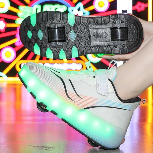 7 Colorés LED roller chaussures de skateboard avec roue rétractable - 6