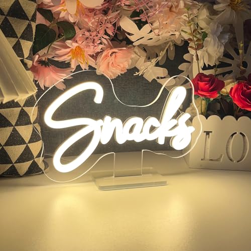 Image of Snacks Table Number Neon Sign Desk Lamp Night Light Wedding Letter LED Neon Sign Wedding Table Decorations Neon Light Shop Bedroom Home Room Decor Christmas Party Warm White USB 25x15CM