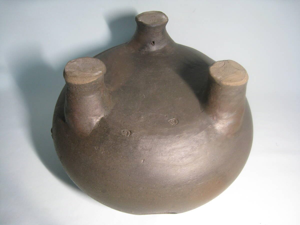 茶道具 尾垂釜 やつれ(窶れ)風炉 欠風炉 五徳 料込み 骨董品 茶道道具