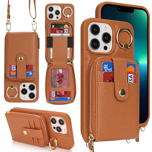 for iPhone 12 Pro Max / 13 Pro Max P[X   | ΂ߊ| t@Xi[ Xgbvt J[h SunYoo V_[ Ot 蒠^ ACtH X}zP[X ACz Case Jo[ u