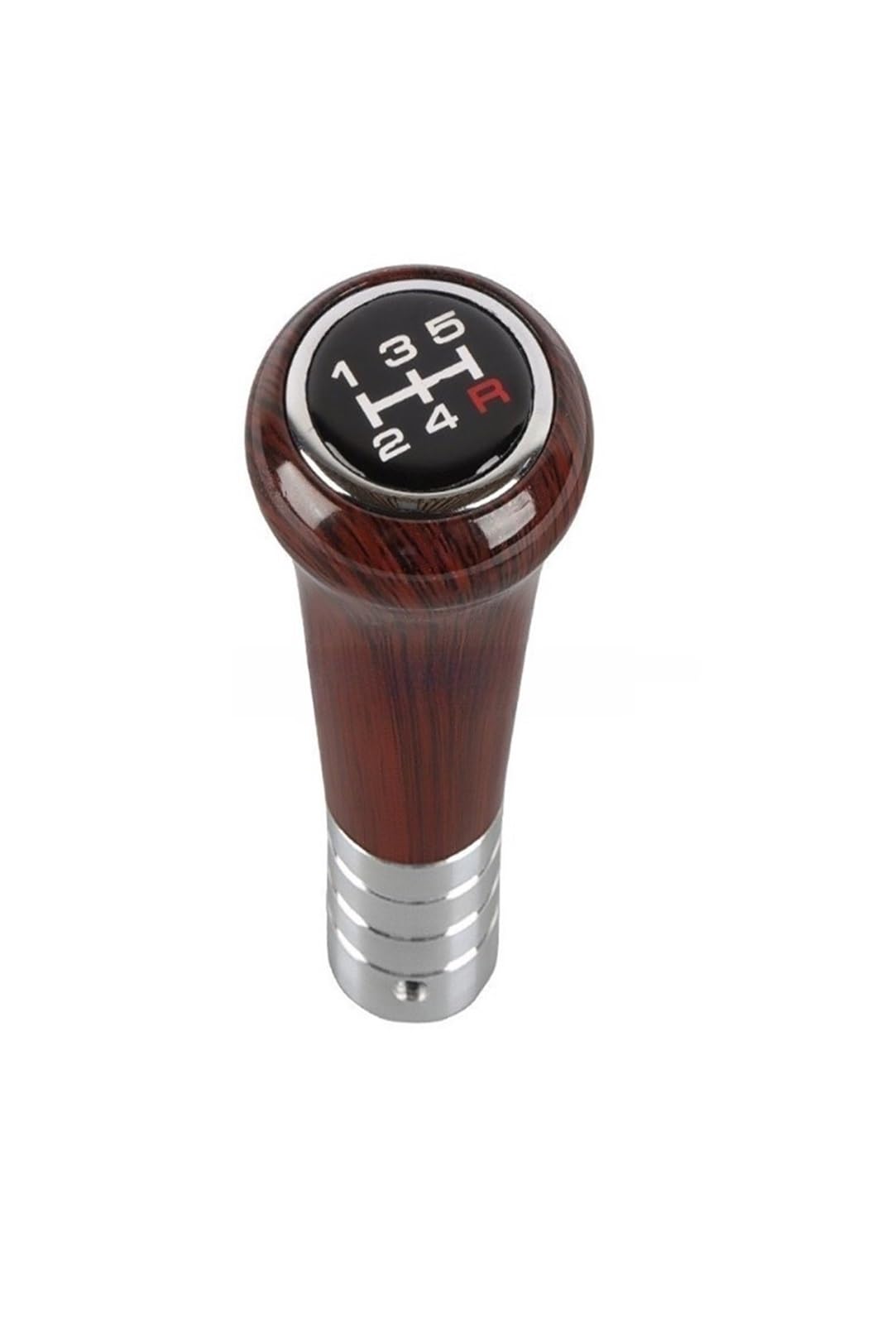 EDXNCVVM Walnut Wood Grain 5-Speed Car Gear Shifter Knob Classic Gear Head Shift Lever with Adapters Automotive Upgrade