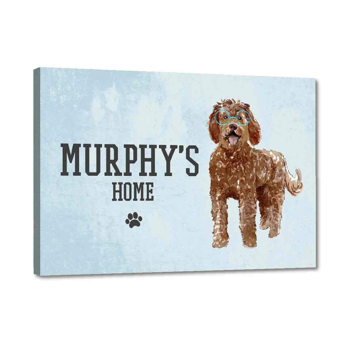 Nutcase - Personalized Beware of Dog Sign Board - Customized Name Plate - Funny Brown Terrier-image-32