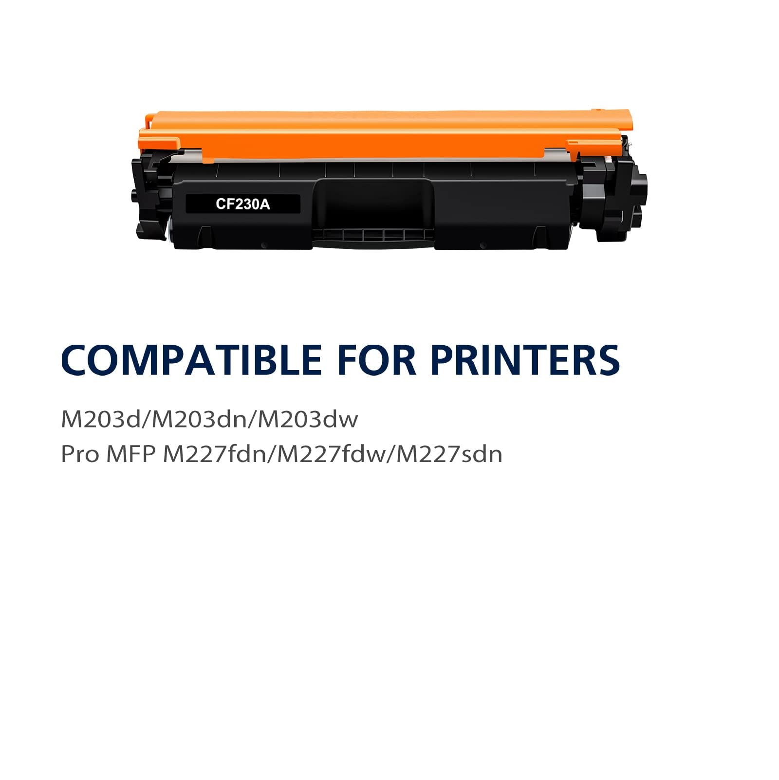 2 Toner CF230A Per HP LaserJet Pro M203 E M227 – Nero, Compatibili 7Magic!