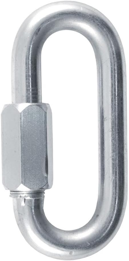 CURT 82932 Threaded Quick Link Trailer Safety Chain Hook Carabiner Clip, 1/2-Inch Diameter, 16,500 lbs Break Strength