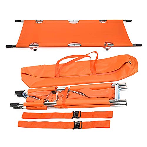 JHDUID Barella Portatile Oxford Barella Morbida Pieghevole Barella di Salvataggio in Alluminio per Centri Sportivi ospedalieri Ambulanza Barella Medica Forniture per disabilità con Borsa